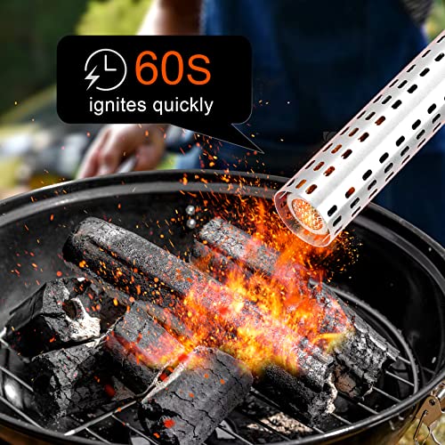 GGC Electric Charcoal Fire Starter Lighter for Big Green Egg Smokers BBQs Grills Wood Burning Fireplaces and Fire Pits(Meramic Core Material)