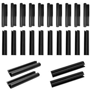 24 pack pool cover clip, swimming pool cover clip- 2 shapes pool clips pool cover clip above ground cover clips for secure your winter pool cover (black, 4.7 inch long)