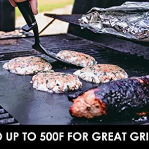 Grill Gods Grill Mat - Premium BBQ Grill Mats - Non Stick Non Slip Cooking Mats (Set of 2) - Easy to Clean and Reusable Grilling Accessories - 15.75 x 13 Inches