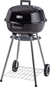 duke grills omaha charcoal kettle bbq grill – 18” x 31” x 23” – 247 sq-in cooking surface – cook 9+ burgers – lid hook – stable 4 leg design – heat resistant handles – duals vents – ash catcher