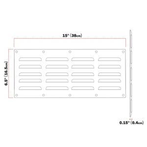 Stanbroil Stainless Steel Venting Panel for Grill Accessory, 15" by 6-1/2"