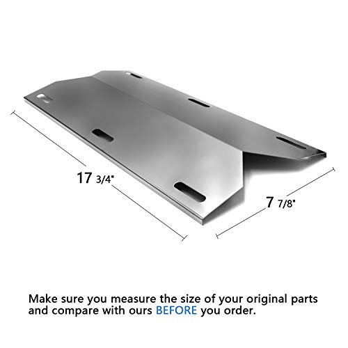 Hongso Grill Replacement Parts for Jenn-Air 720-0163, Nexgrill 720-0163, 17 3/4 Inch Stainless Steel Heat Plate Shield Heat Tent Flavorizer Bar Vaporizor Bar SPB631 (3-Pack)