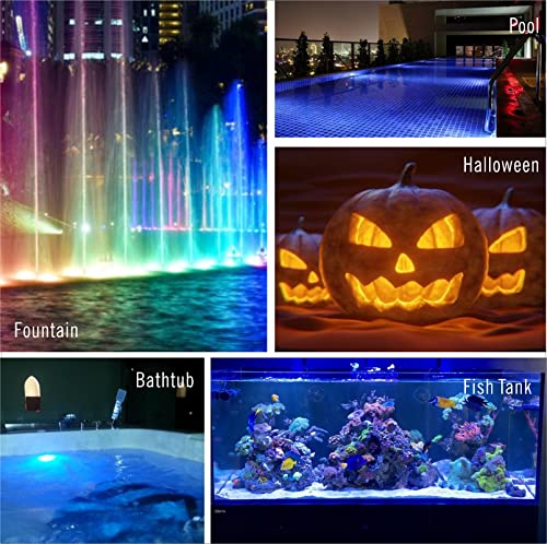 Aygrochy Pool Lights, Rechargeable Submersible Led Lights, Magnetic IP68 Underwater Pond Light with RF Remote and 16 Color Changing(2 Pack)