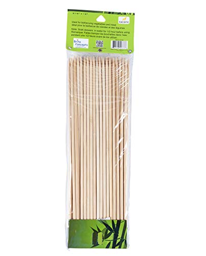 Jacent Jumbo 12 Inch Bamboo Skewers. 50 Count per Pack, 1 Pack