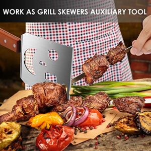 BBQ Grill Accessories for Gas Grill, Charcoal Grill. 7 in 1 Spatula with Scraper, Grill Tools for Outdoor Grill,18" Barbecue Grill Utensils. Dad Gifts, Father's Day Gifts, Gifts for Men, Dad, Husband.