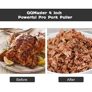 QQMaster Pork Puller,4 Inch Stainless Steel Meat Shredder Pork Puller Used With Standard Hand Drill Shredding Pork Made Easy