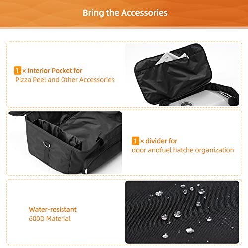 NOELIFE Carry Bag for Ooni Karu 12, Carrying Case for Ooni 12 Multi-Fuel Outdoor Wood Fired and Gas Pizza Oven Accessories (Bag Only)