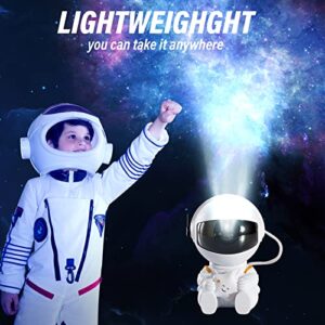 Space Buddy Projector, Astronaut Projector Galaxy Light, 360° Rotation Astronaut Light Projector with Remote Control, LED Lamp Suitable for Kids Adult Bedroom Birthday Valentine's Day Christmas Gift