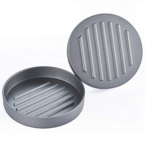 4.5 Inch Large Burger Press, Non-Stick Aluminum Hamburger Patty Maker, Perfect Hamburger Mold Ideal for Stuffed Burgers and BBQ, Essential Kitchen & Grilling Accessories