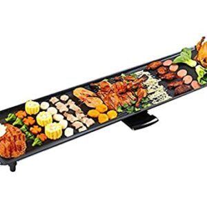 Premium Heavy Duty 35” Electric Portable Nonstick Teppanyaki Hibachi Grill Leurex Extra Large Table Top Griddle BBQ Barbecue Indoor Outdoor Camping with Adjustable Temperature