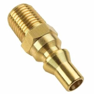 seihao 1pcs propane quick connect fitting adapter 1/4 inch male npt thread with full flow male plug 100% brass for rv bbq