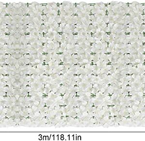 HACSYP Expandable Faux Privacy Fence Artificial Ivy Fence Screening 19.6″×118″ | Artificial Ivy Mesh Flower Fence Garden Rattan Fence Balcony Mesh Outdoor Wedding Decoration (Color : White)