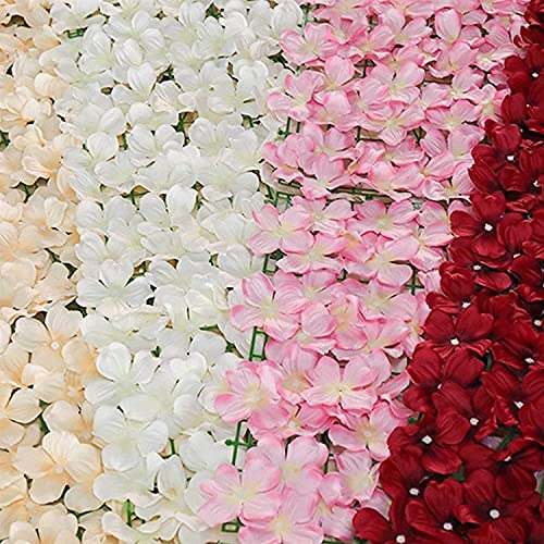 HACSYP Expandable Faux Privacy Fence Artificial Ivy Fence Screening 19.6″×118″ | Artificial Ivy Mesh Flower Fence Garden Rattan Fence Balcony Mesh Outdoor Wedding Decoration (Color : White)