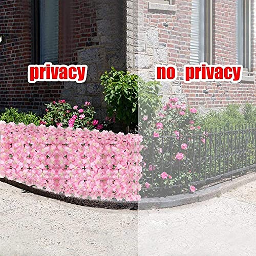 HACSYP Expandable Faux Privacy Fence Artificial Ivy Fence Screening 19.6″×118″ | Artificial Ivy Mesh Flower Fence Garden Rattan Fence Balcony Mesh Outdoor Wedding Decoration (Color : White)