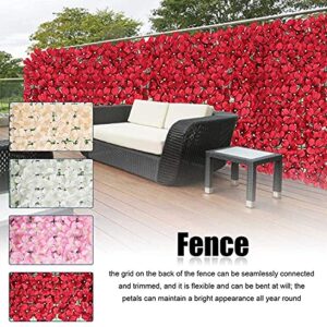 HACSYP Expandable Faux Privacy Fence Artificial Ivy Fence Screening 19.6″×118″ | Artificial Ivy Mesh Flower Fence Garden Rattan Fence Balcony Mesh Outdoor Wedding Decoration (Color : White)