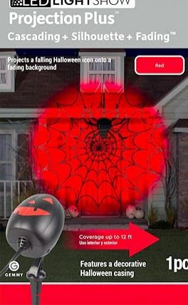 LEDLightShow Gemmy Spider Web Constant Red Electrical Outlet Halloween Indoor Outdoor Light Show Projector