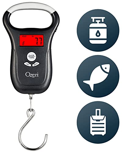 Ozeri LS2 Multifunction Propane Tank Scale and BBQ Gas Gauge, with Luggage and Fish Scale