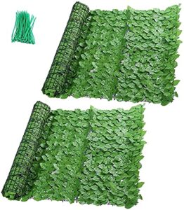 expandable faux privacy fence artificial ivy privacy fence screen | hedges fence lattice panels roll wall landscaping for privacy protection home balcony garden (size : 1×1m)