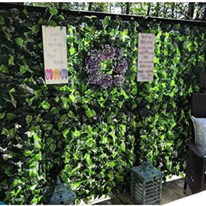 HACSYP Expandable Faux Privacy Fence Artificial Ivy Privacy Fence Screen | Artificial Green Leaf Plant Fence 40X118 Inch Wall Fence Panel | Terrace Garden Wedding Outdoor Decoration