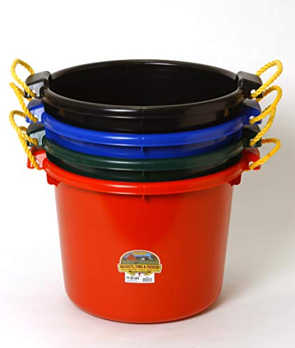 Plastic Muck Tub (Black) - Little Giant - Durable & Versatile Utility Bucket with Handles (70 Quart) (Item No. PSB70BLACK)