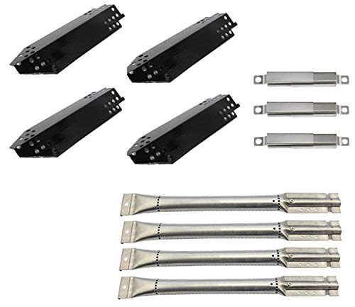 Htanch PN6281(4-Pack) SA5491 (4-Pack) 14 1/2" Porcelain Steel Heat Plate and Burner Replacement for Kenmore 415.16128010, 415.90111110 Charbroil 463235714