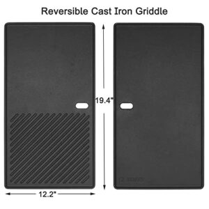 19.4" Cast Iron Griddle Replacement Parts for Pit Boss 700, 800,1000,1100 Series Wood Pellet Grill, Also Compatible with Traeger 22, 34 Series Grill-1 Pack