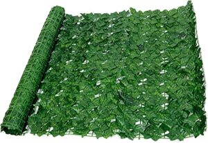 hacsyp expandable faux privacy fence artificial ivy leaf screening roll 1 * 1m plastic privacy screening garden fence | uv fade protected wall landscaping fencing panel for outdoor decor
