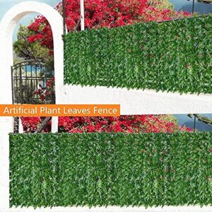 HACSYP Expandable Faux Privacy Fence Artificial Ivy Leaf Screening Roll 1 * 1m Plastic Privacy Screening Garden Fence | UV Fade Protected Wall Landscaping Fencing Panel for Outdoor Decor