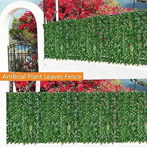 HACSYP Expandable Faux Privacy Fence Artificial Ivy Leaf Screening Roll 1 * 1m Plastic Privacy Screening Garden Fence | UV Fade Protected Wall Landscaping Fencing Panel for Outdoor Decor