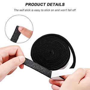 4 Rolls BBQ Gasket High Heat Temp Seal Grill Gasket Seal Tape Self-Adhesive Stick Barbecue Tape Grill Gasket Sealing Tape for BBQ, 26 Feet 1/8 Inch Thickness 1/2 Inch Width, Black