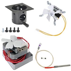 Auger Motor ,Grill Induction Fan Kit ,Fire Burn Pot and Hot Rod Ignitor,Replacement Parts with Screws and Fuse for Traeger and for Pit Boss Wood Pellet Grill,Drive Motor and Combustion Fan Ignitor Kit