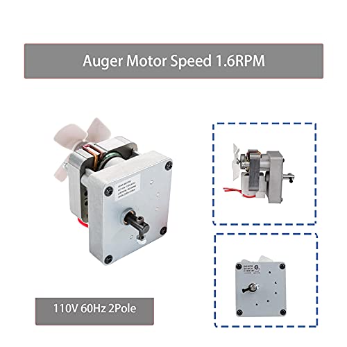 Auger Motor ,Grill Induction Fan Kit ,Fire Burn Pot and Hot Rod Ignitor,Replacement Parts with Screws and Fuse for Traeger and for Pit Boss Wood Pellet Grill,Drive Motor and Combustion Fan Ignitor Kit