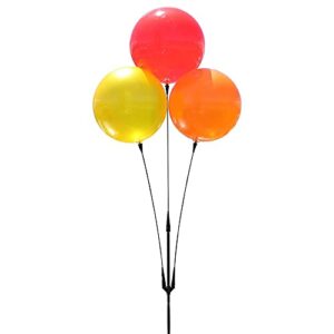 duraballoon – weatherproof reusable balloon triple cluster pole kit – helium free plastic outdoor balloons