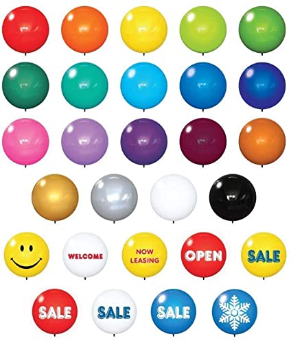 DuraBalloon - Weatherproof Reusable Balloon Triple Cluster Pole Kit - Helium Free Plastic Outdoor Balloons