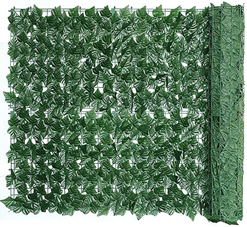 Expandable Faux Privacy Fence Artificial Ivy Fence Artificial Hedges Panels Roll | Trellis with Artificial Leaves Garden Privacy Screens Decorative Fences for Garden Balcony Outdoor (Size : 1×2m)