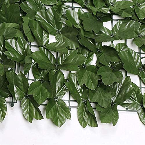 HACSYP Expandable Faux Privacy Fence 1 × 3m Artificial Ivy Leaf Green Fence Board Screening | Green Plastic Fence Sweet Potato Leaf Outdoor Patio Garden Decoration