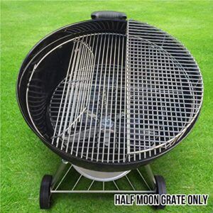 GRILLVANA The Original 'Upper Deck' Stainless Steel Grilling Warming Smoking Rack Charcoal Grill Grate- For Use with 22 Inch Kettle Grills- Charcoal Grilling Accessories and Grill Tools Grill Rack