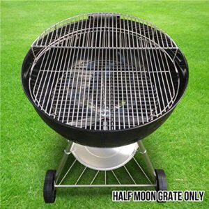 GRILLVANA The Original 'Upper Deck' Stainless Steel Grilling Warming Smoking Rack Charcoal Grill Grate- For Use with 22 Inch Kettle Grills- Charcoal Grilling Accessories and Grill Tools Grill Rack