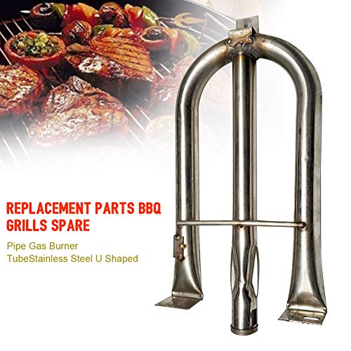 DENPETEC BBQ Stainless Steel Tube,BBQ Grills Spare Pipe Gas Burner Tube Stainless Steel U Shaped.