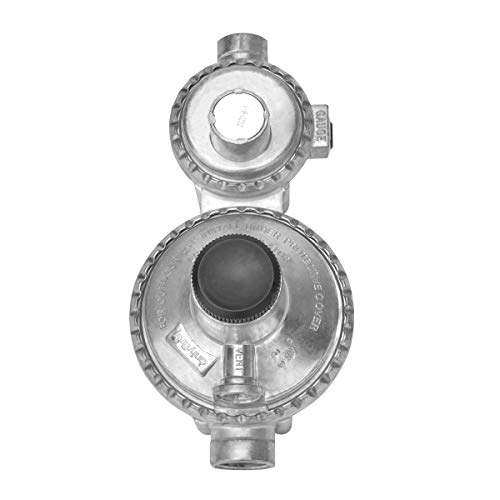 only fire Vertical Two Stage Propane Regulator for Propane Tank, 1/4" Female NPT Inlet and 3/8" Female NPT Outlet