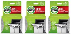 grillstone cleaning block, powerful non-toxic scouring block for grills, 3-pack