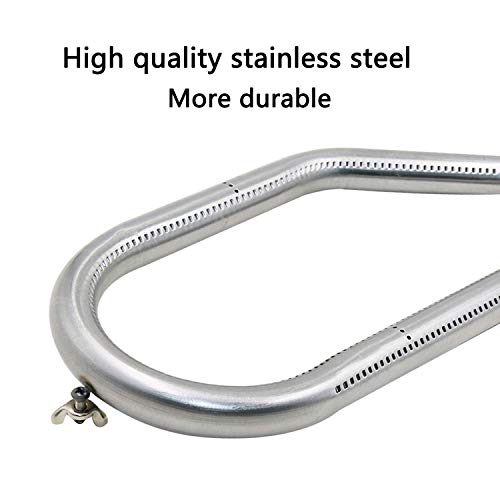 Hisencn Repair Parts for Costco Kirkland 720-0108, Nexgrill 720-0011, 720-0047-U Gas Grills, Replacement Stainless Steel Burner Tube, Heat Plate Tent, Temp Gauge Heat Indicator 22551, NGB1, NGSHP3