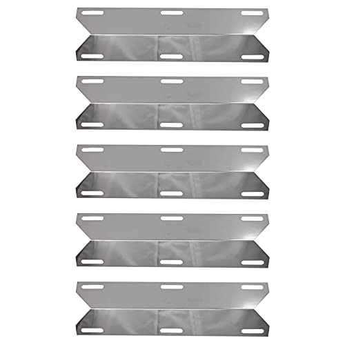 5-Pack BBQ Grill Heat Shield Plate Tent Replacement Parts for Nex 720-0396 - Compatible Barbeque Stainless Steel Flame Tamer, Guard, Deflector, Flavorizer Bar, Vaporizer Bar, Burner Cover 15"