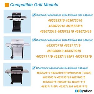 BBQration Grill Replacement Parts for Charbroil Performance TRU-Infrared 450 3-Burner Gas Grill 463370719 463371719 463371116 463371316 463371716 469335115 463338014 463322613