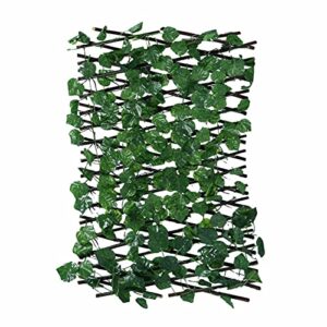expandable fence privacy screen for balcony patio outdoor,decorative faux ivy fencing panel,artificial hedges