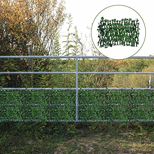 Expandable Fence Privacy Screen for Balcony Patio Outdoor,Decorative Faux Ivy Fencing Panel,Artificial Hedges