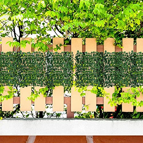 Expandable Fence Privacy Screen for Balcony Patio Outdoor,Decorative Faux Ivy Fencing Panel,Artificial Hedges
