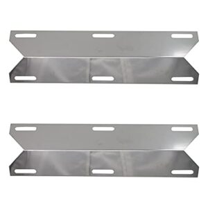 2-pack bbq grill heat shield plate tent replacement parts for kirkland 720-0433 – compatible barbeque stainless steel flame tamer, guard, deflector, flavorizer bar, vaporizer bar, burner cover 15″