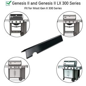 Uniflasy 17 inch Grill Parts for Weber Genesis II E-310, II S-310, II E-330, II E-335, II S-335, II LX S/E-340 Series Flavorizer Bars for Weber Genesis II/LX 300 Series Replacement Parts, 66032/66795