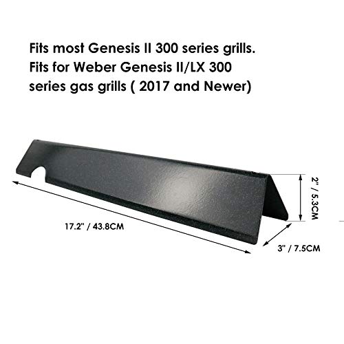 Uniflasy 17 inch Grill Parts for Weber Genesis II E-310, II S-310, II E-330, II E-335, II S-335, II LX S/E-340 Series Flavorizer Bars for Weber Genesis II/LX 300 Series Replacement Parts, 66032/66795